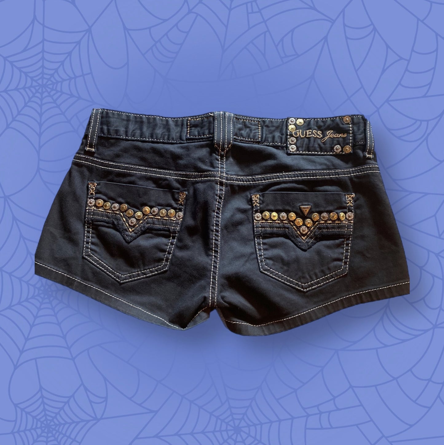 guess jeans studded mini shorts